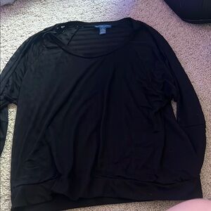 Black Oversized Long Sleeve Hoodie